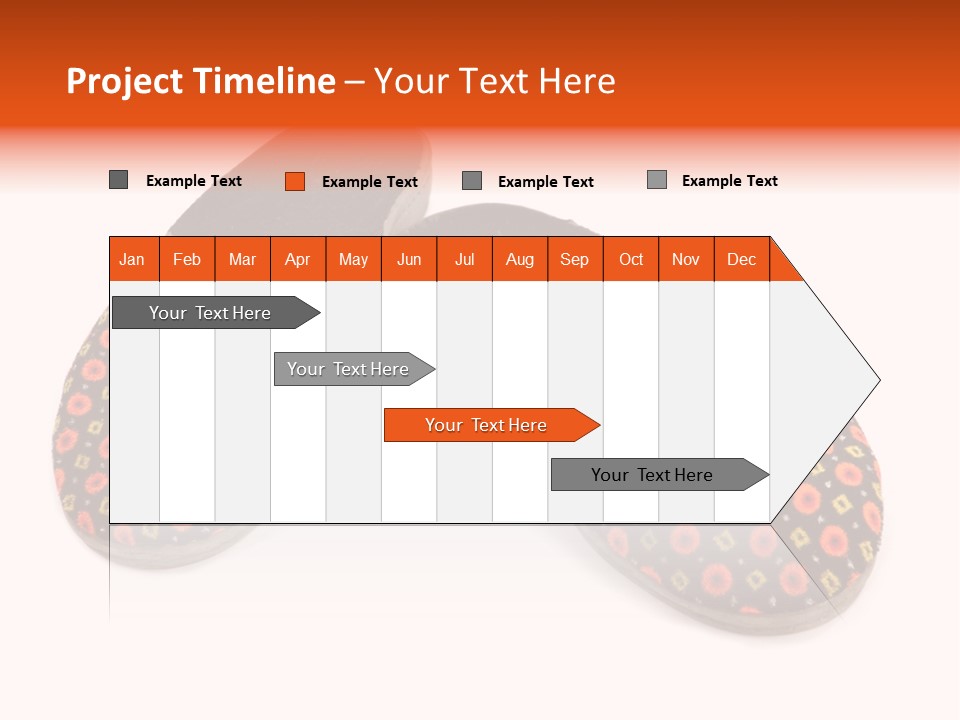 House Slippers On A White Background PowerPoint Template