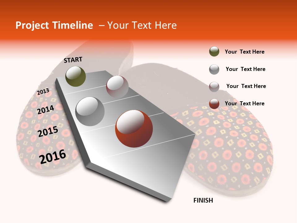 House Slippers On A White Background PowerPoint Template