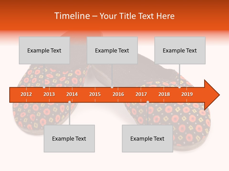 House Slippers On A White Background PowerPoint Template