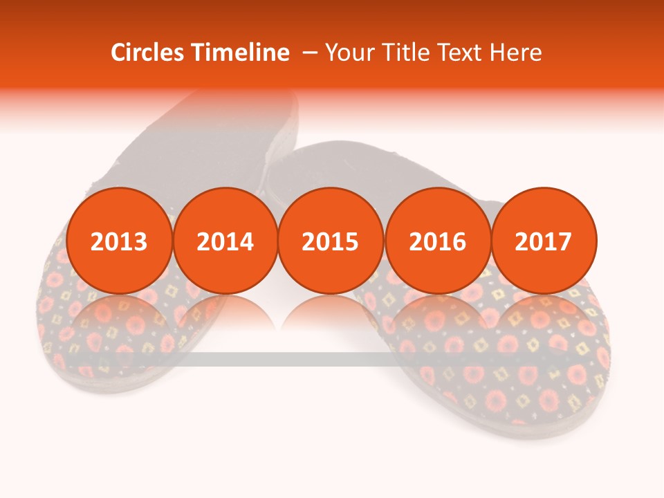 House Slippers On A White Background PowerPoint Template