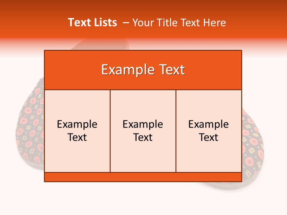 House Slippers On A White Background PowerPoint Template