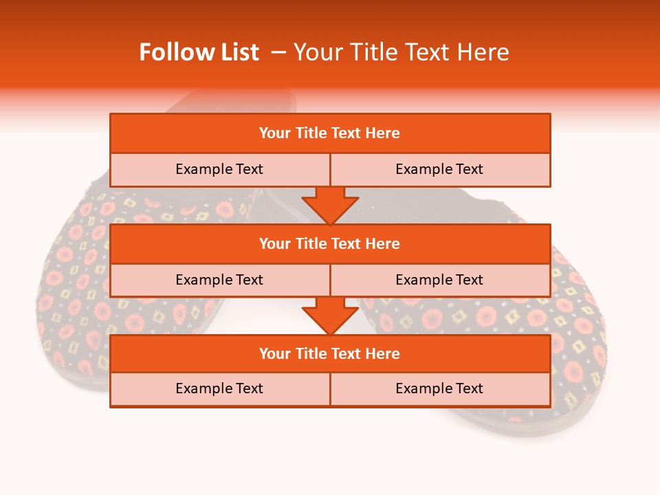 House Slippers On A White Background PowerPoint Template