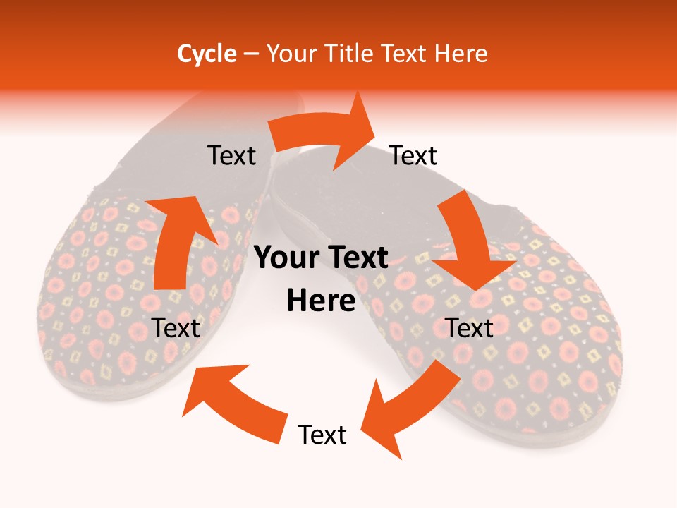 House Slippers On A White Background PowerPoint Template