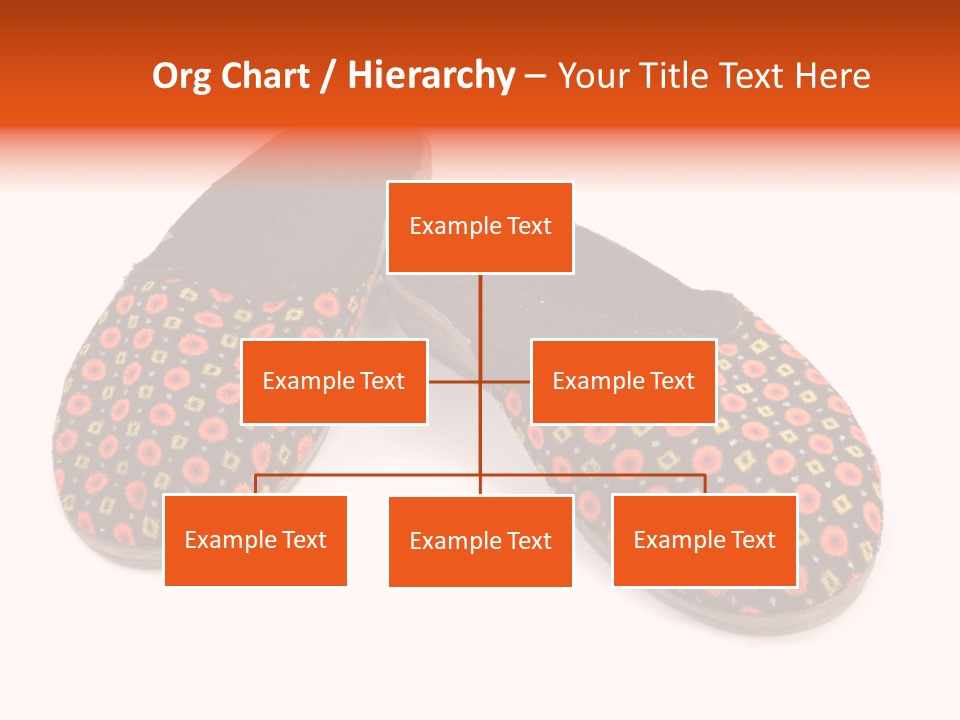 House Slippers On A White Background PowerPoint Template