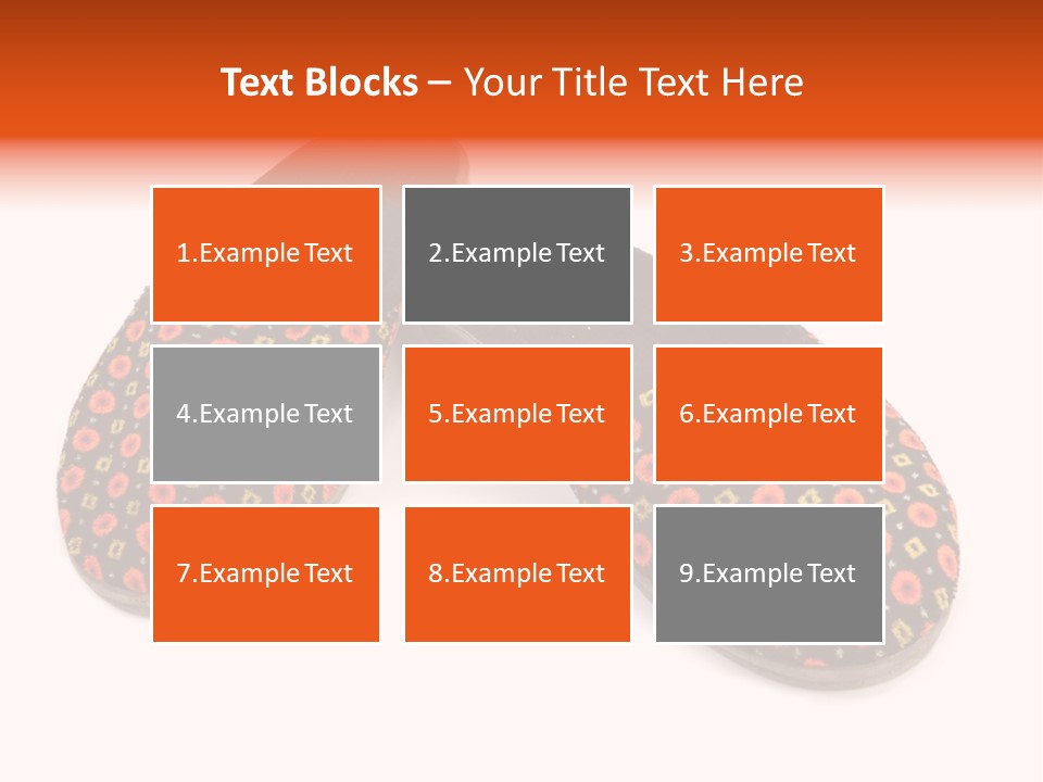 House Slippers On A White Background PowerPoint Template