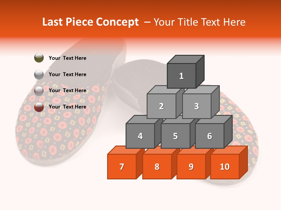 House Slippers On A White Background PowerPoint Template