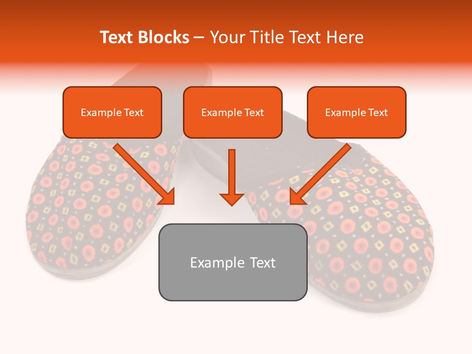 House Slippers On A White Background PowerPoint Template