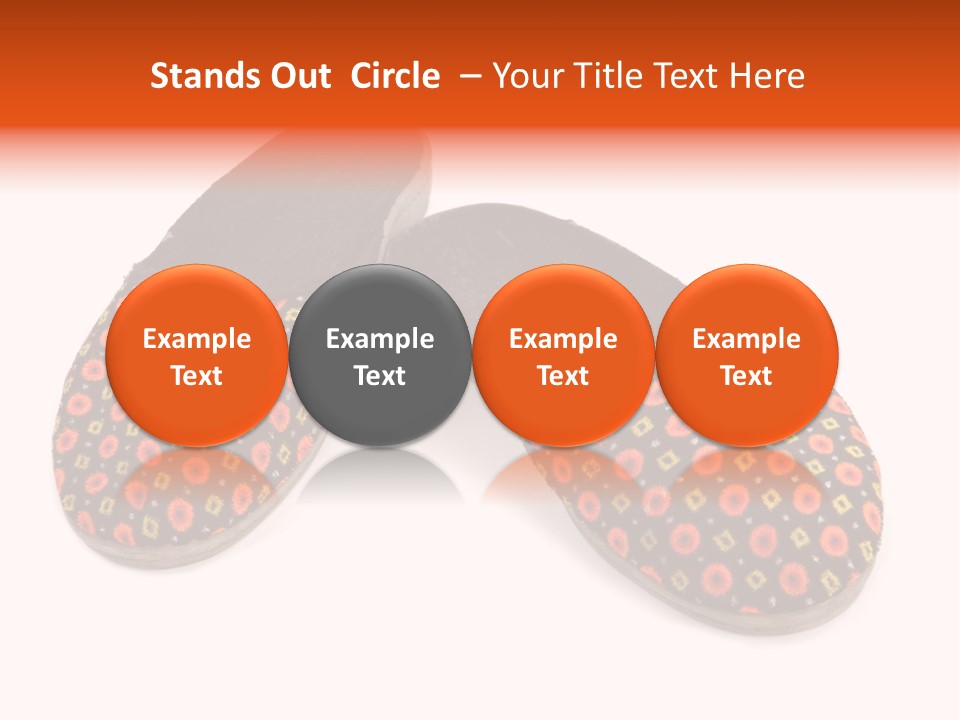 House Slippers On A White Background PowerPoint Template