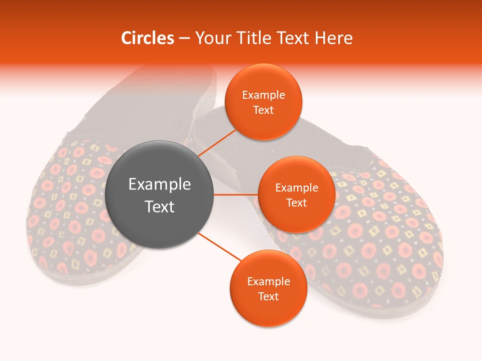 House Slippers On A White Background PowerPoint Template