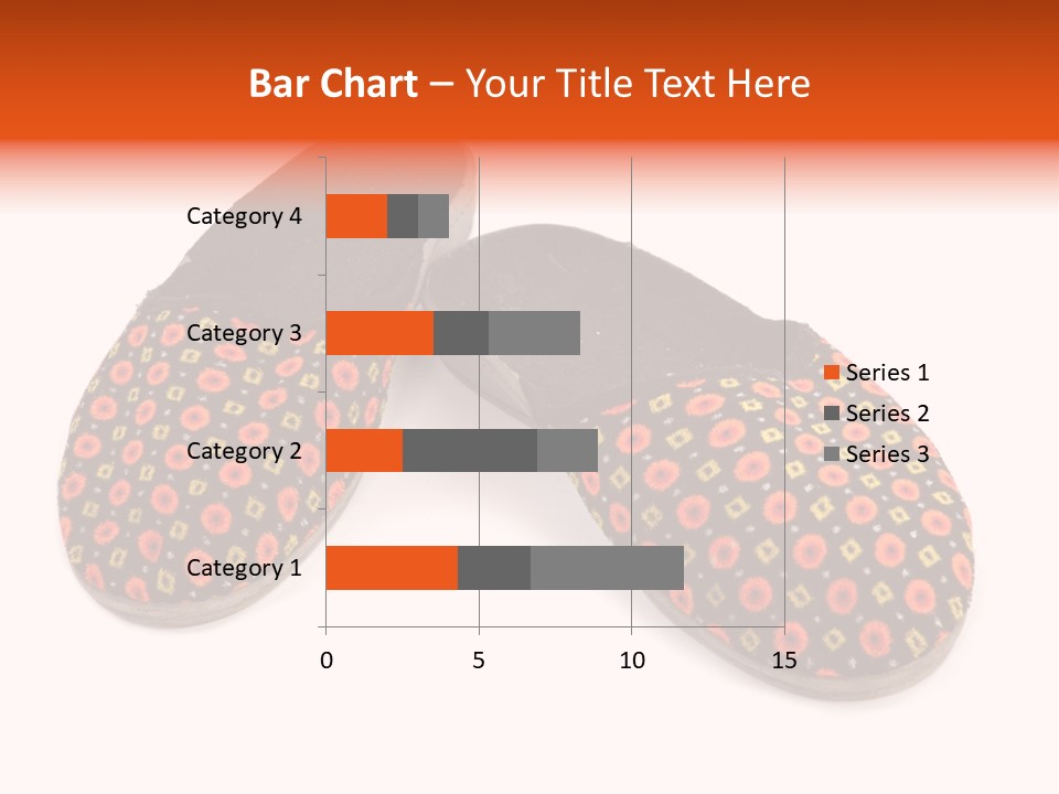 House Slippers On A White Background PowerPoint Template