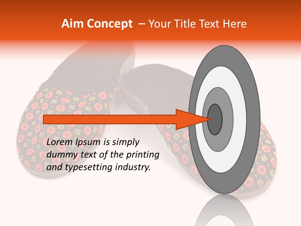 House Slippers On A White Background PowerPoint Template