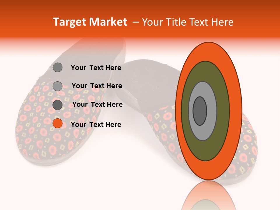 House Slippers On A White Background PowerPoint Template