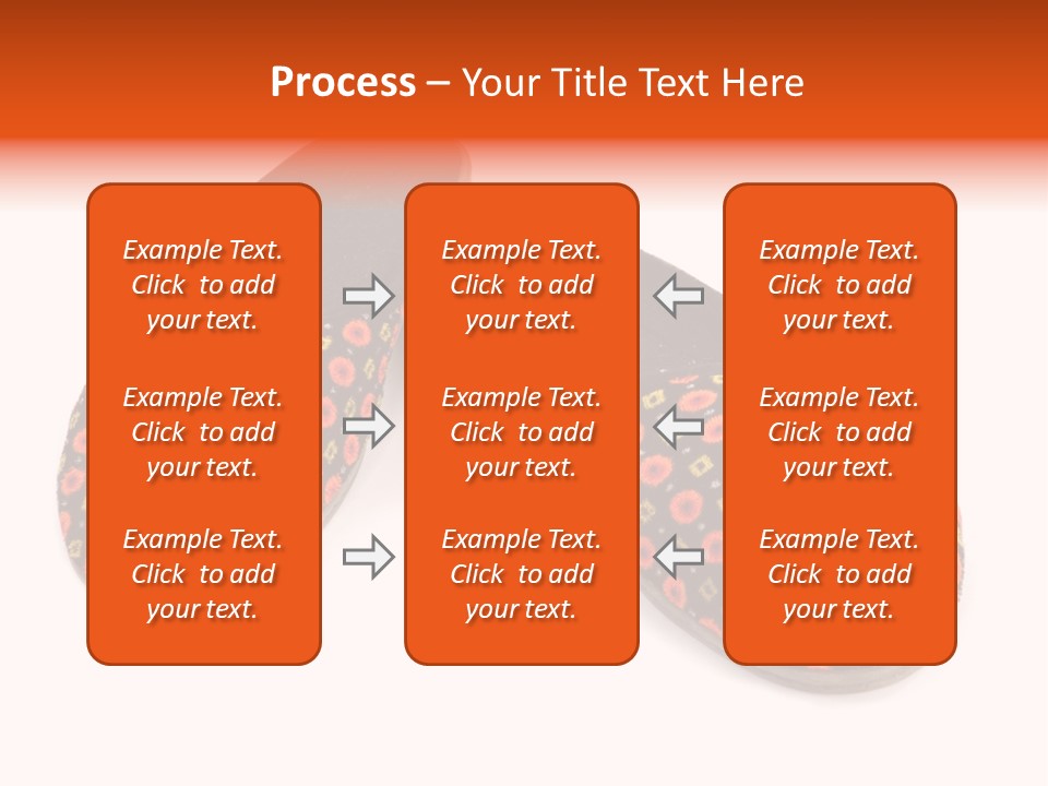 House Slippers On A White Background PowerPoint Template