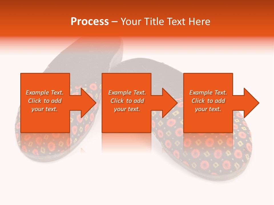 House Slippers On A White Background PowerPoint Template