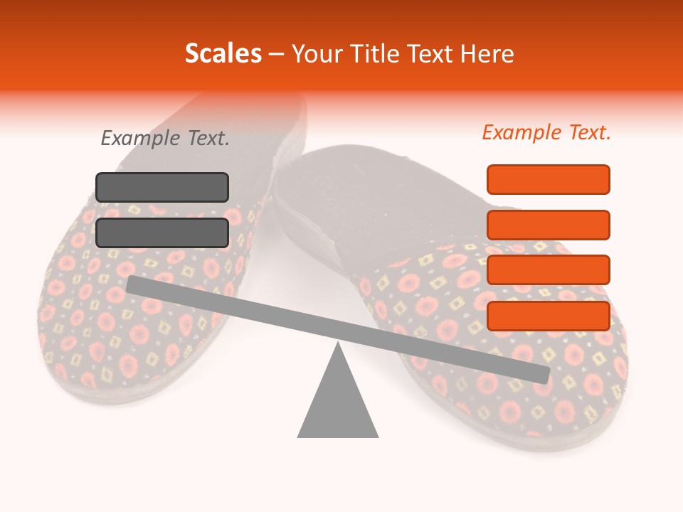 House Slippers On A White Background PowerPoint Template