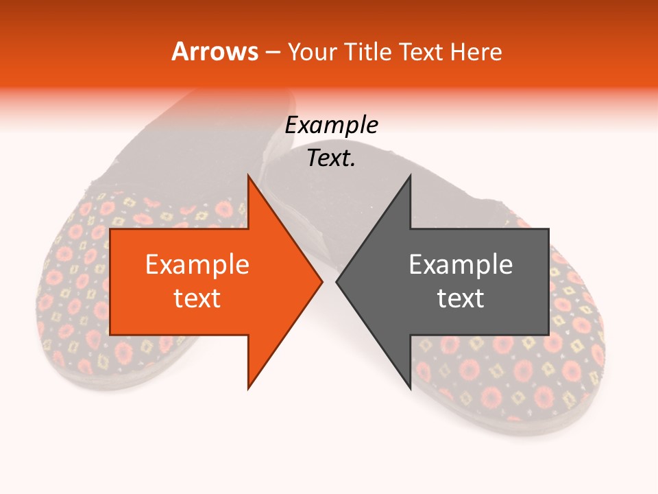 House Slippers On A White Background PowerPoint Template