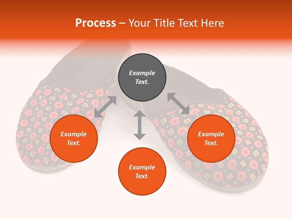 House Slippers On A White Background PowerPoint Template