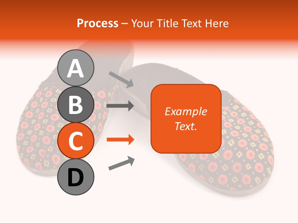 House Slippers On A White Background PowerPoint Template