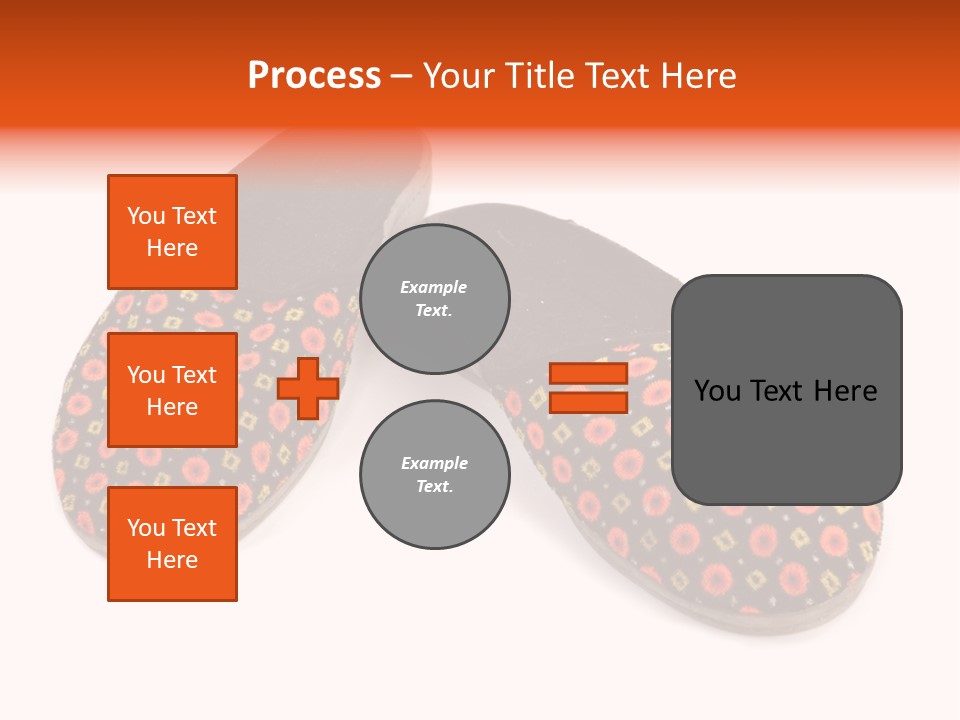 House Slippers On A White Background PowerPoint Template