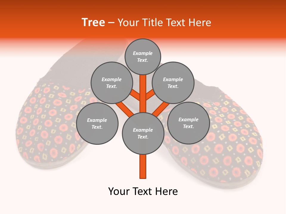 House Slippers On A White Background PowerPoint Template