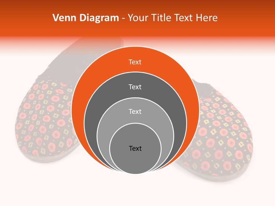 House Slippers On A White Background PowerPoint Template