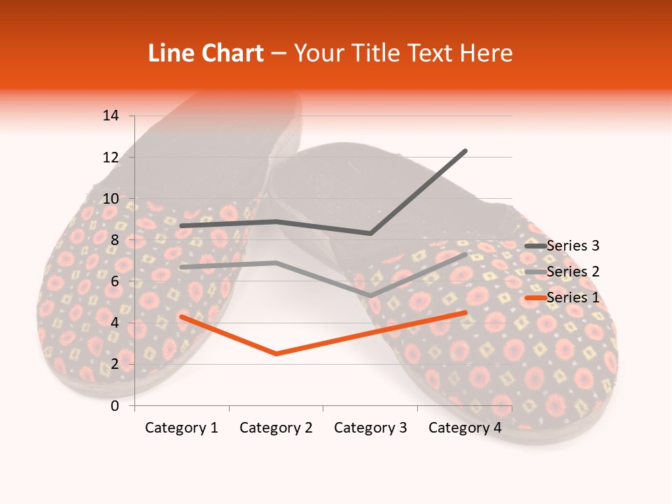 House Slippers On A White Background PowerPoint Template