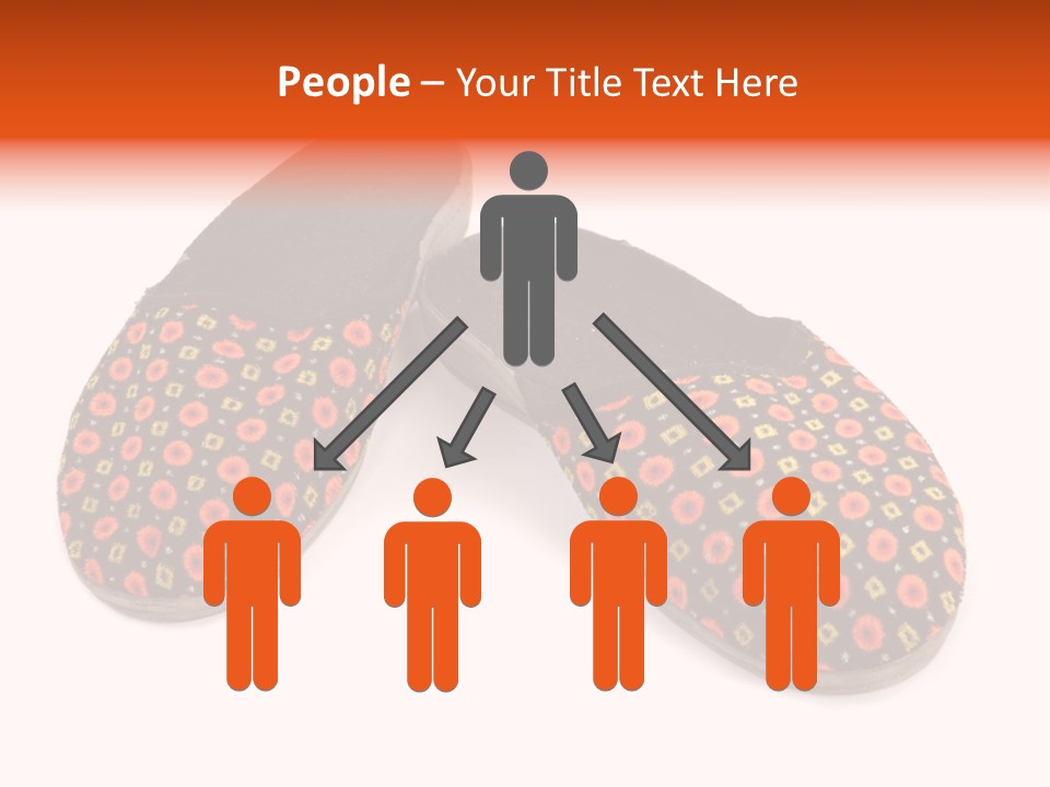 House Slippers On A White Background PowerPoint Template