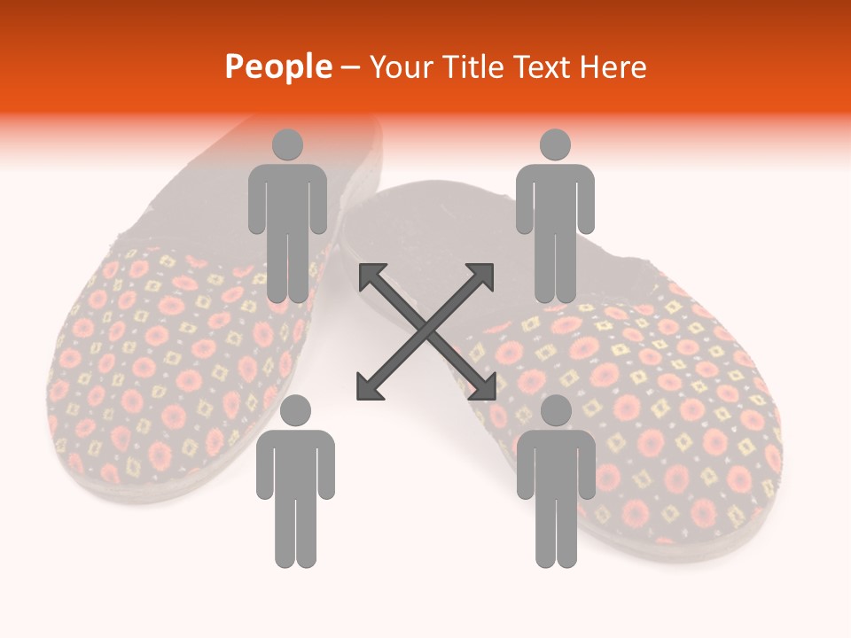 House Slippers On A White Background PowerPoint Template