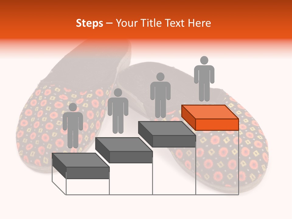 House Slippers On A White Background PowerPoint Template