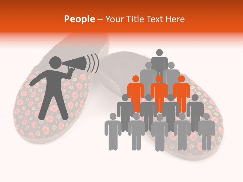 House Slippers On A White Background PowerPoint Template