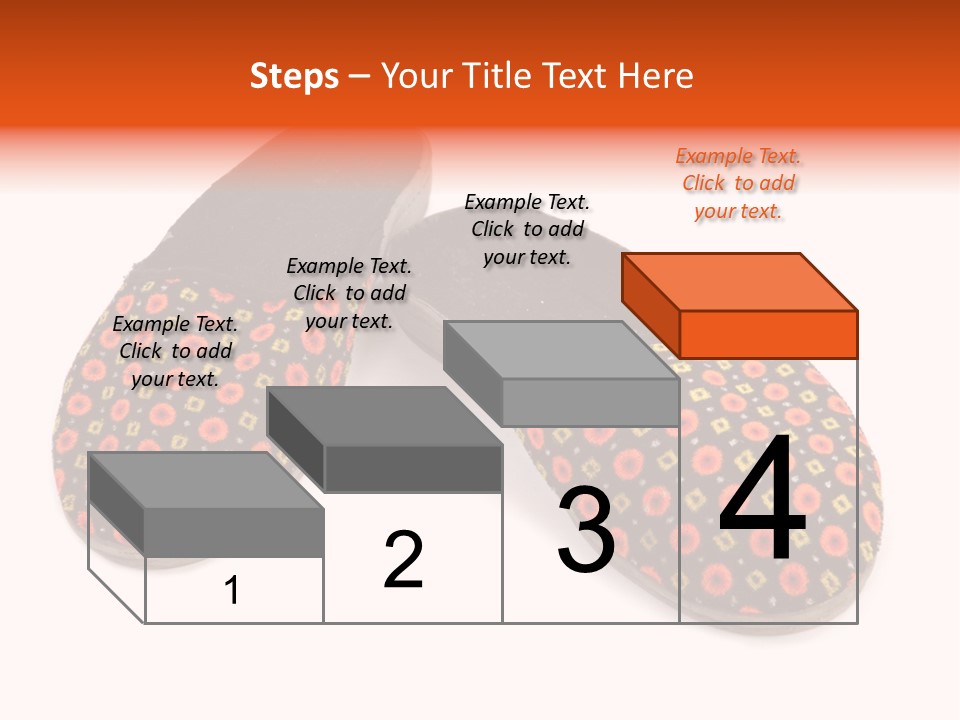 House Slippers On A White Background PowerPoint Template