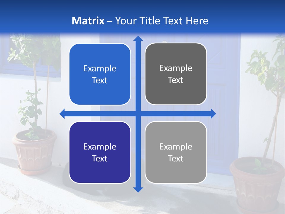 Door, Traditional Greek House On Santorini Island PowerPoint Template