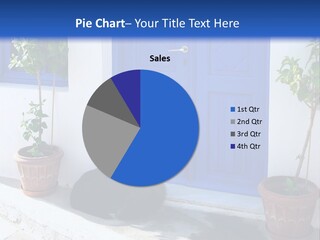 Door, Traditional Greek House On Santorini Island PowerPoint Template