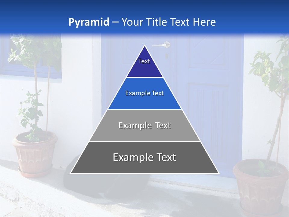 Door, Traditional Greek House On Santorini Island PowerPoint Template