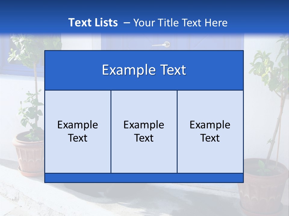 Door, Traditional Greek House On Santorini Island PowerPoint Template