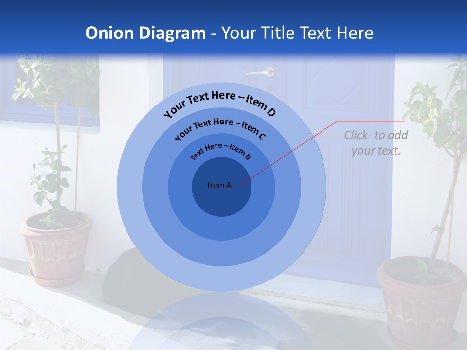 Door, Traditional Greek House On Santorini Island PowerPoint Template