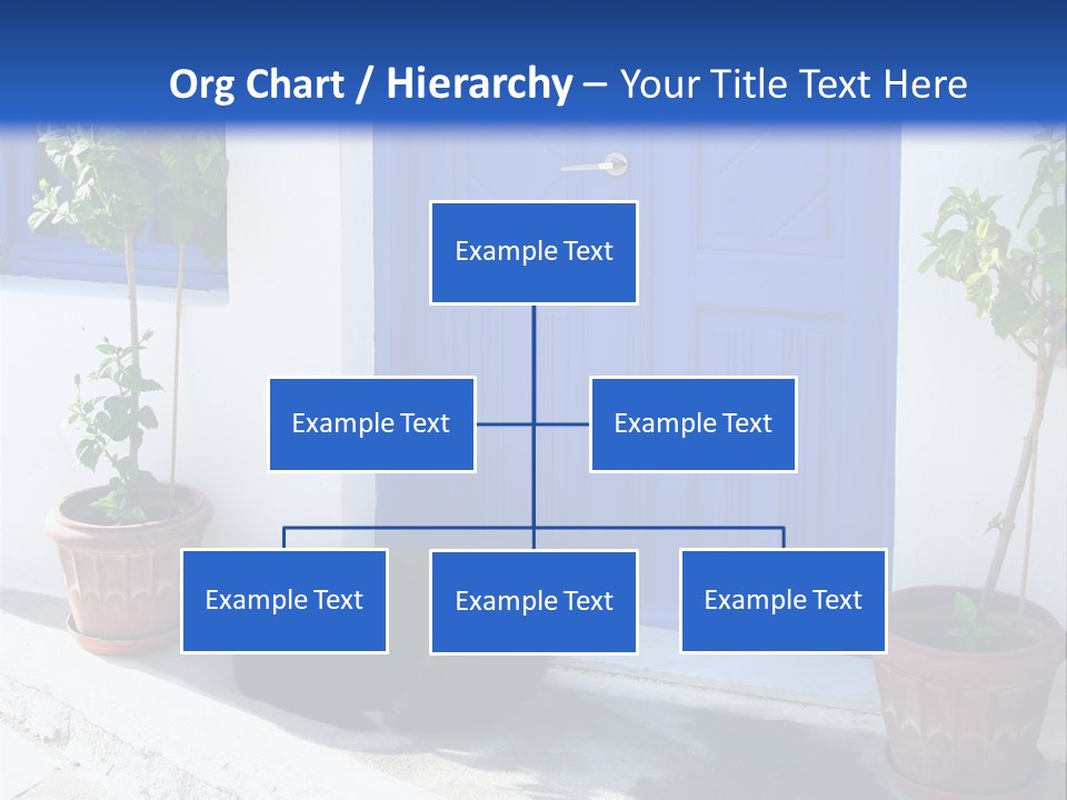 Door, Traditional Greek House On Santorini Island PowerPoint Template