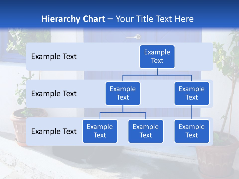 Door, Traditional Greek House On Santorini Island PowerPoint Template