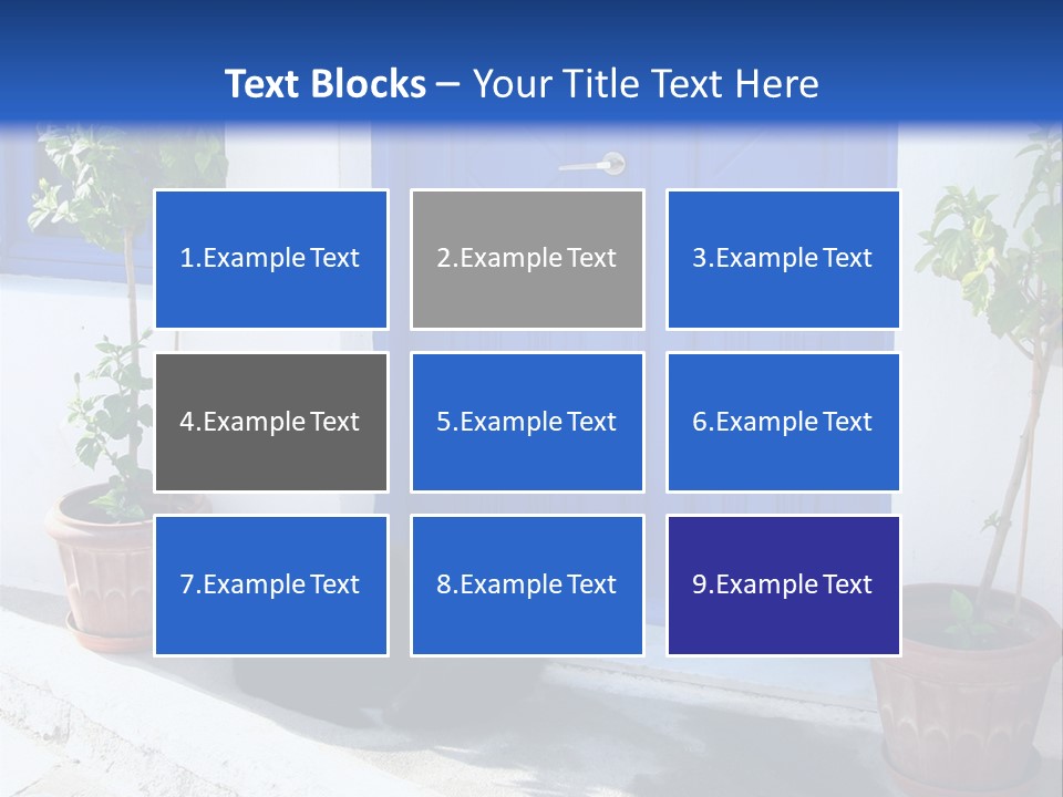 Door, Traditional Greek House On Santorini Island PowerPoint Template