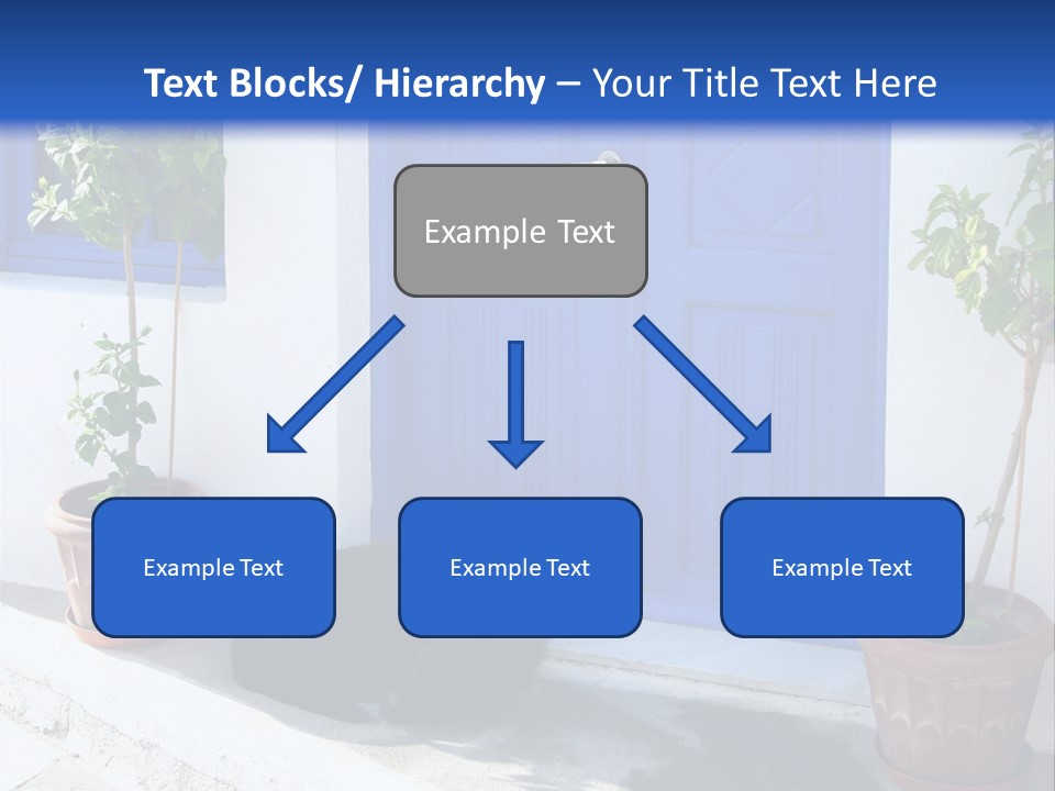 Door, Traditional Greek House On Santorini Island PowerPoint Template
