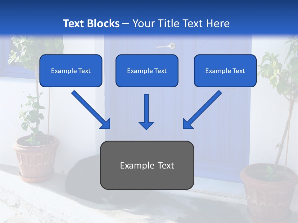 Door, Traditional Greek House On Santorini Island PowerPoint Template