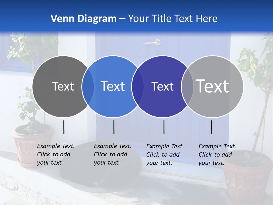 Door, Traditional Greek House On Santorini Island PowerPoint Template