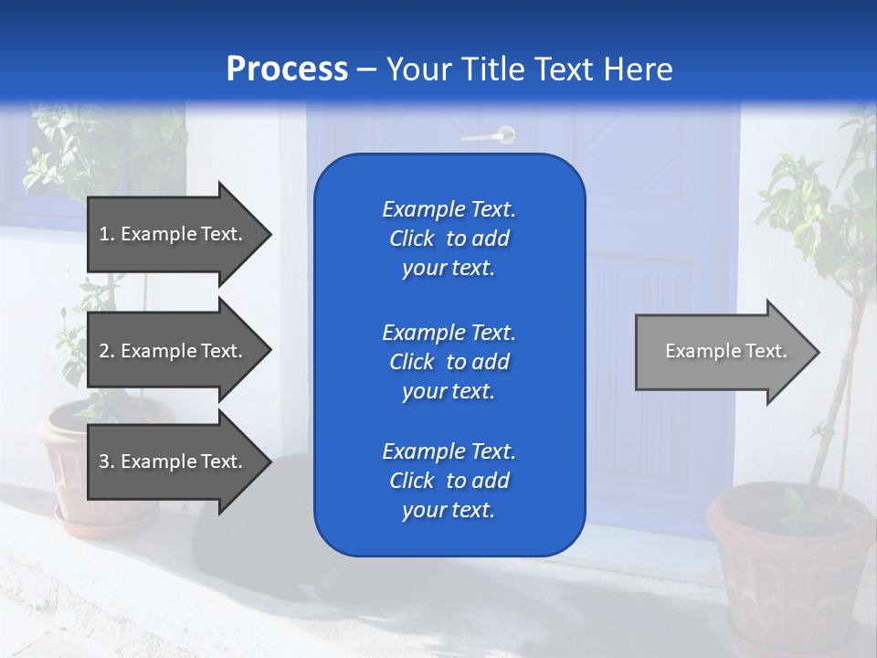 Door, Traditional Greek House On Santorini Island PowerPoint Template