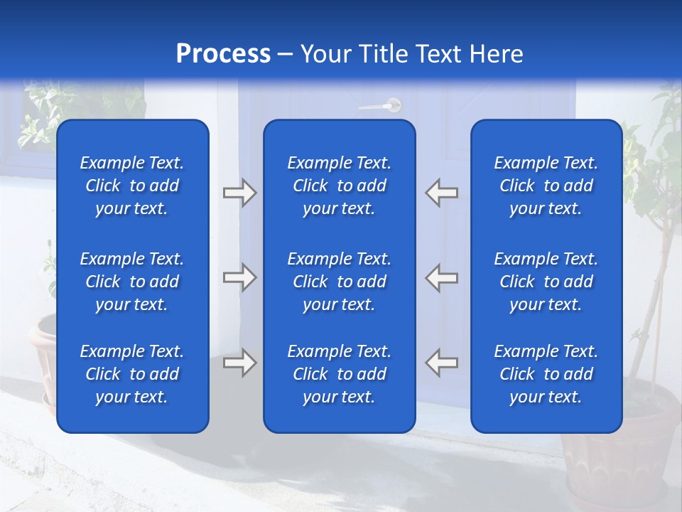 Door, Traditional Greek House On Santorini Island PowerPoint Template