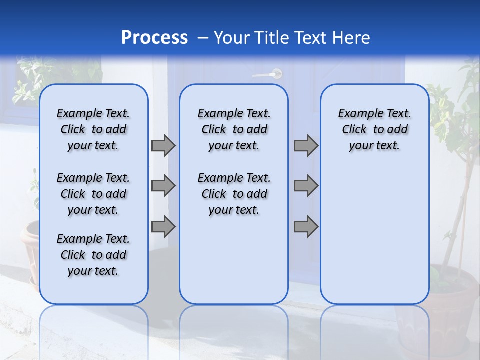 Door, Traditional Greek House On Santorini Island PowerPoint Template