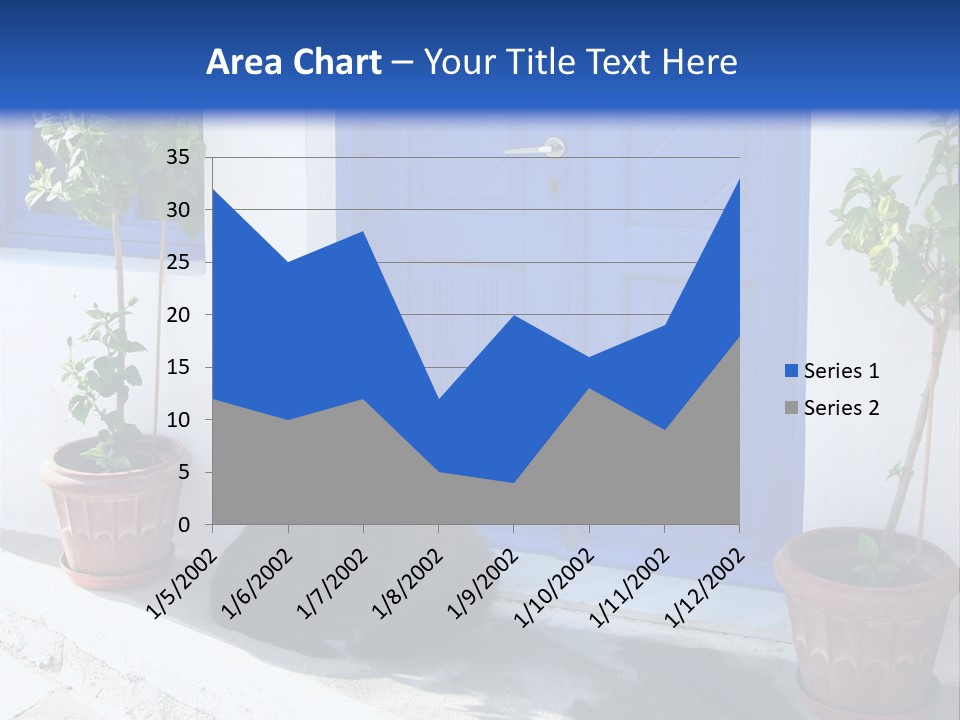 Door, Traditional Greek House On Santorini Island PowerPoint Template