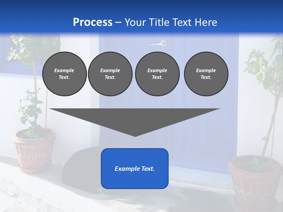 Door, Traditional Greek House On Santorini Island PowerPoint Template