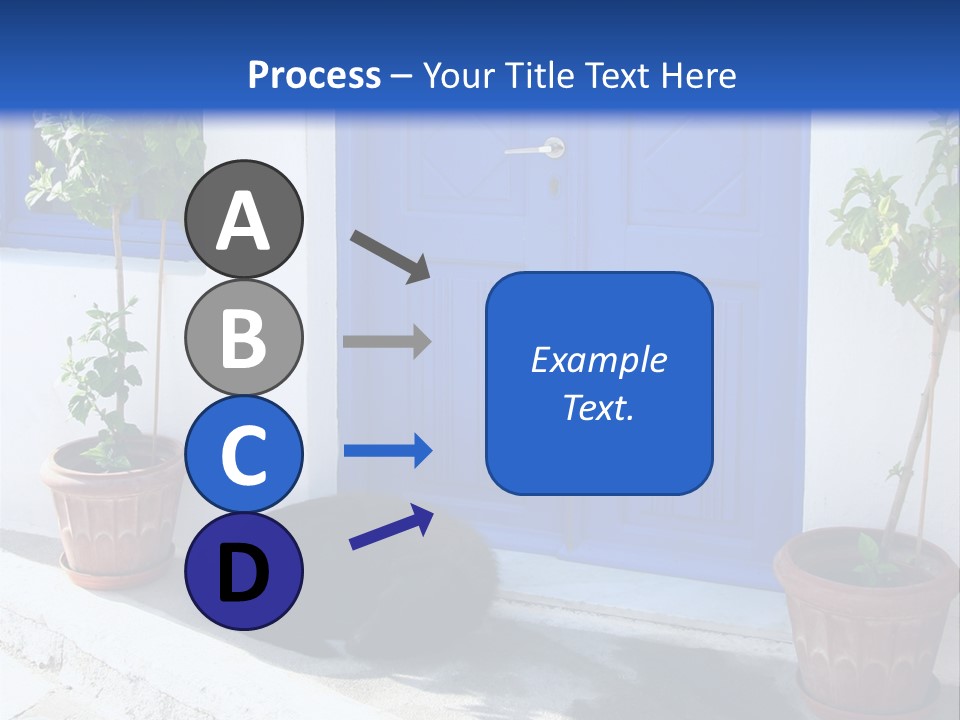 Door, Traditional Greek House On Santorini Island PowerPoint Template