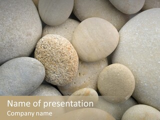 A Pile Of Rocks With A Name Of Presentation PowerPoint Template