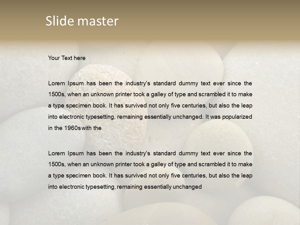 A Pile Of Rocks With A Name Of Presentation PowerPoint Template